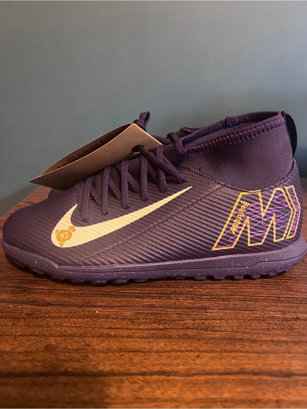 Nike Youth Mercurial Superfly Turf Soccer Cleats Purple 4Y NIB